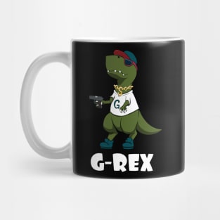 Funny TRex Gangster GRex Hiphop Dinosaur Mug